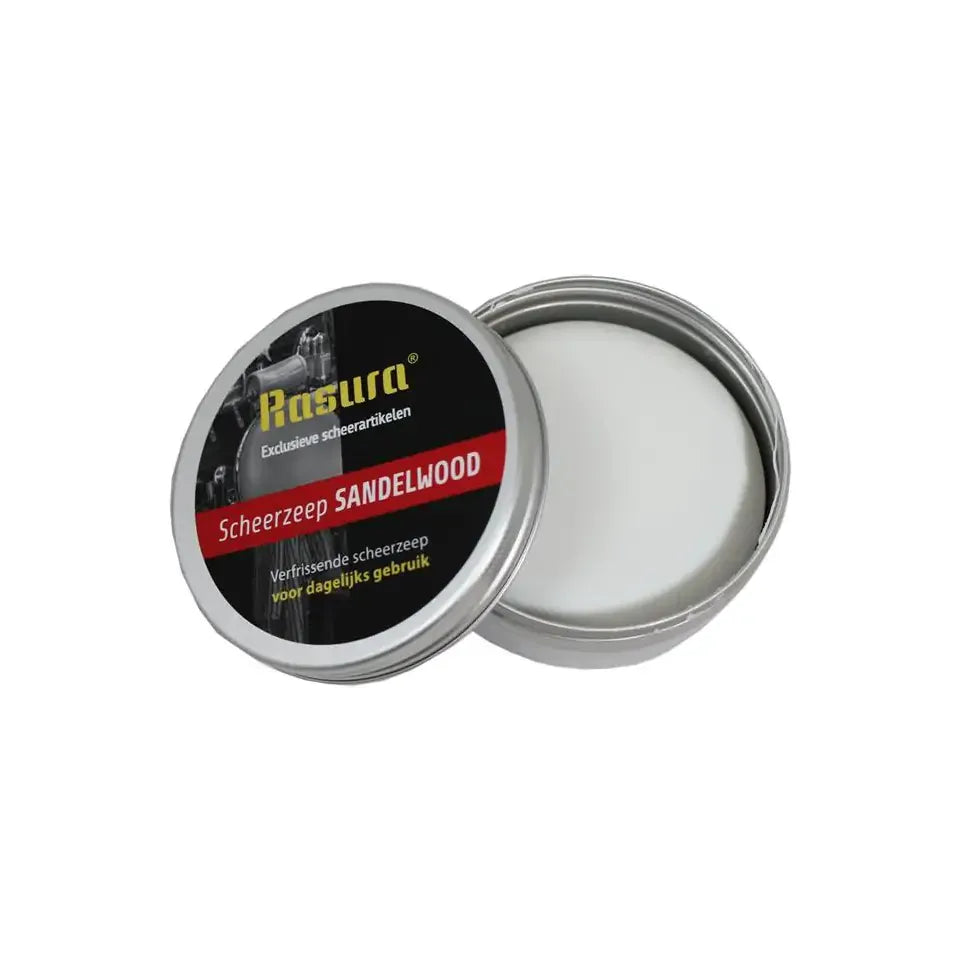 Rasura Scheerzeep sandelwood in blik