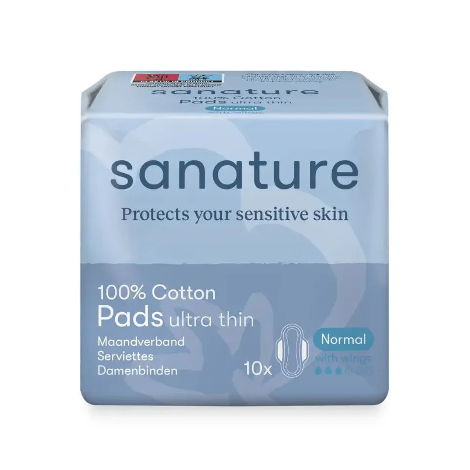 Sanature Maandverband normaal 100% katoen 10 stuks