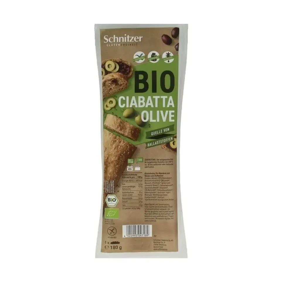 Schnitzer Ciabatta met olijven biologisch 180 gram