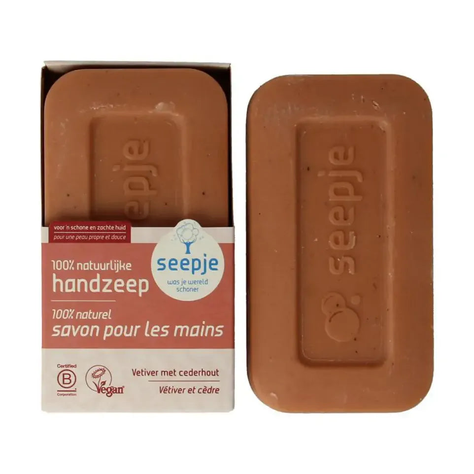Seepje Hand en lichaamszeep vetiver cederhout 120 gram