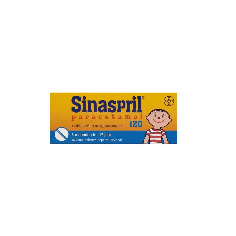 Sinaspril Paracetamol 120 mg 16 kauwtabletten