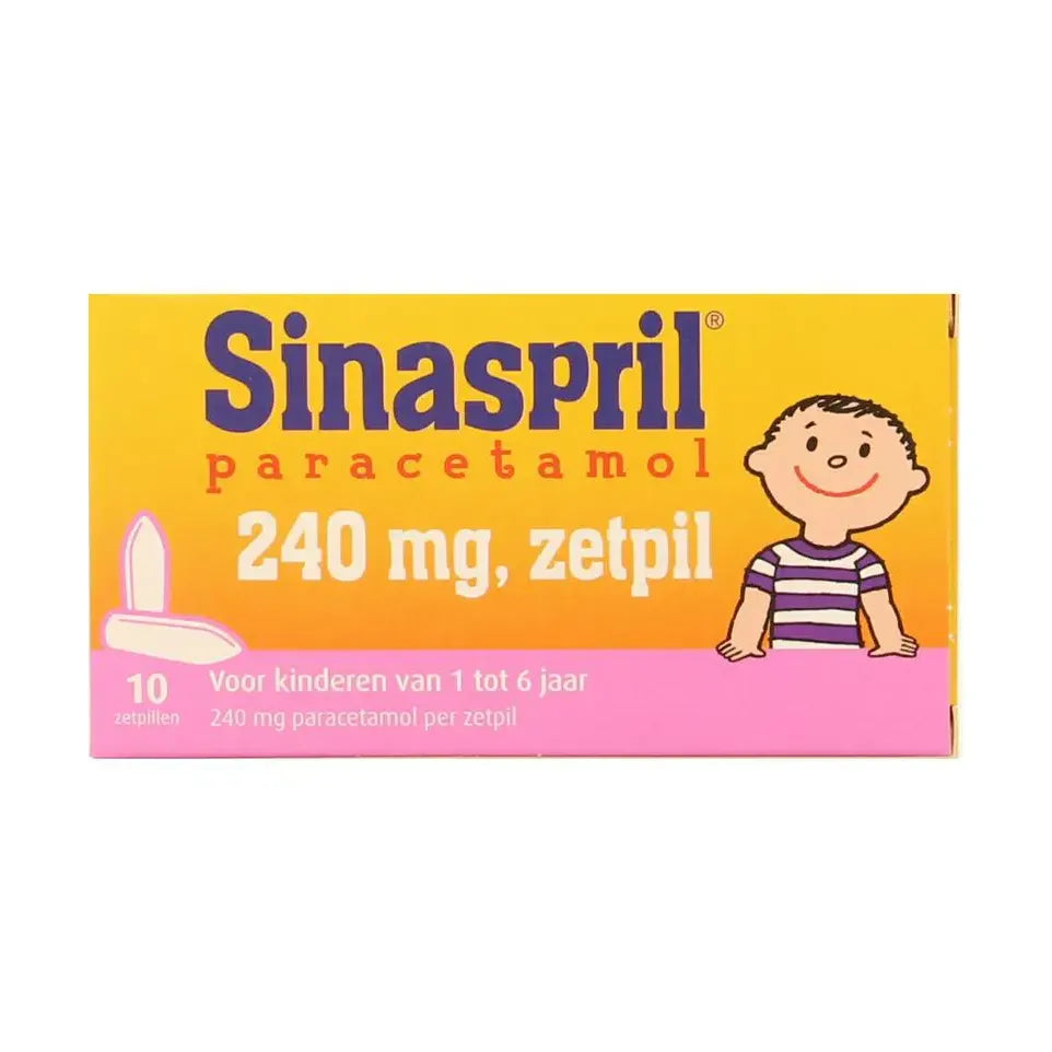 Sinaspril Paracetamol 240 mg 10 zetpillen