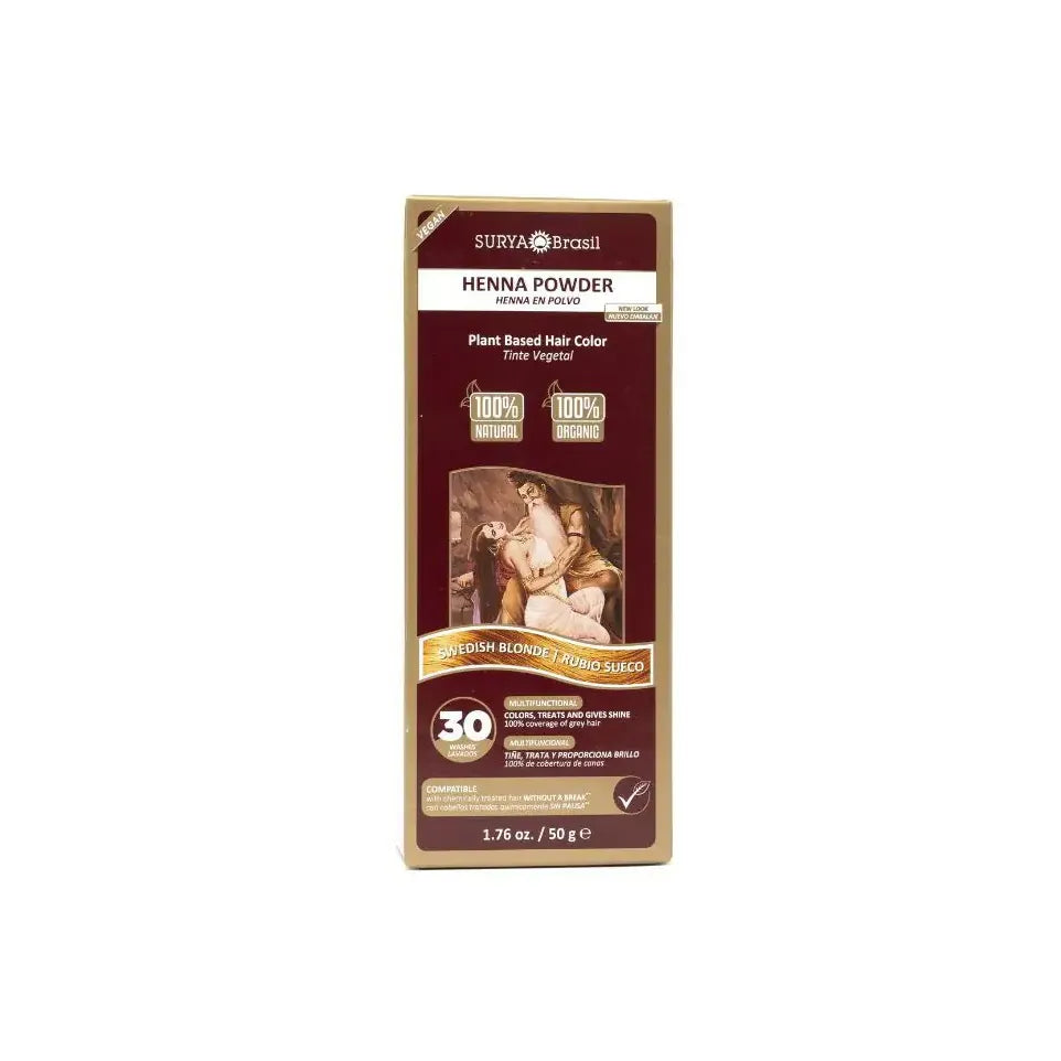 Surya Brasil Henna haarverf poeder Swedish blonde 50 gram