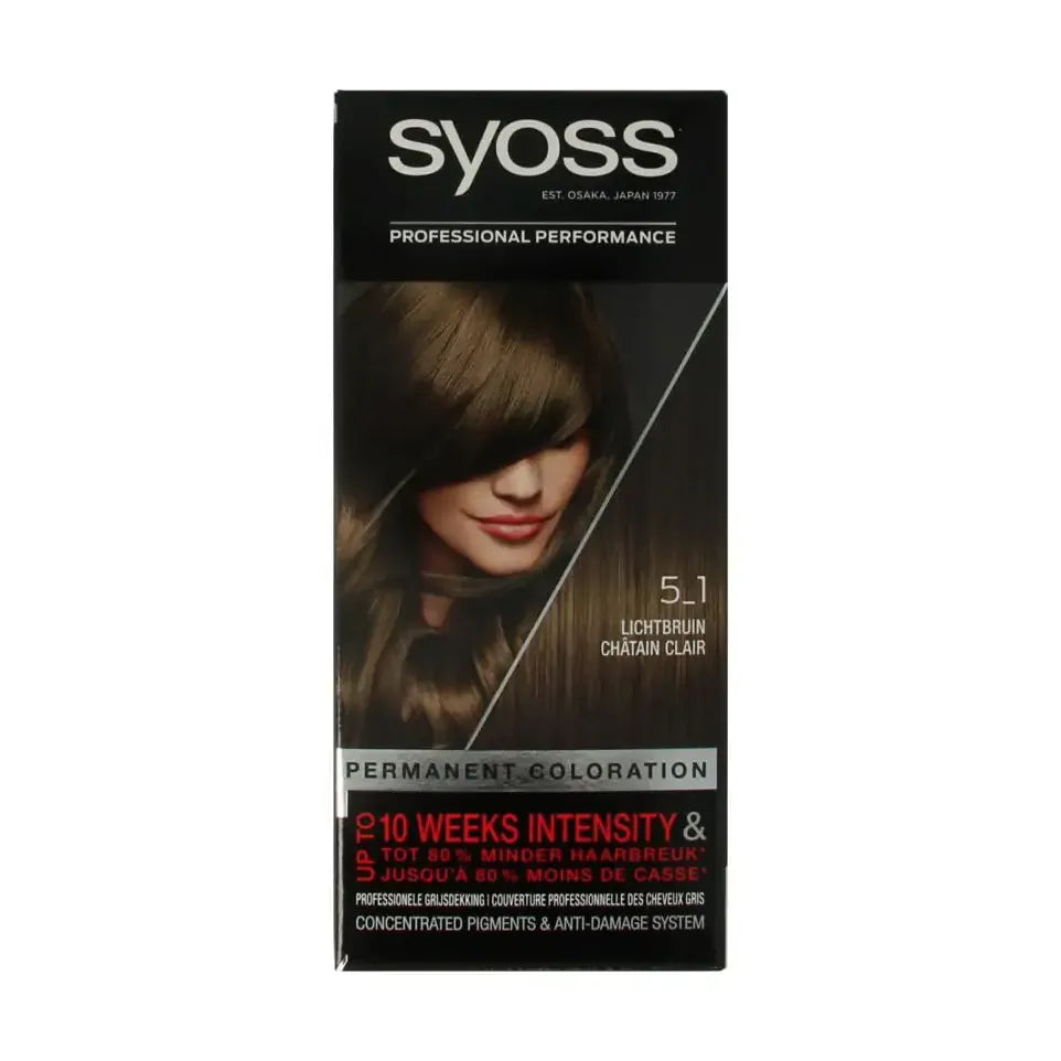 Syoss Color baseline 5-1 lichtbruin haarverf