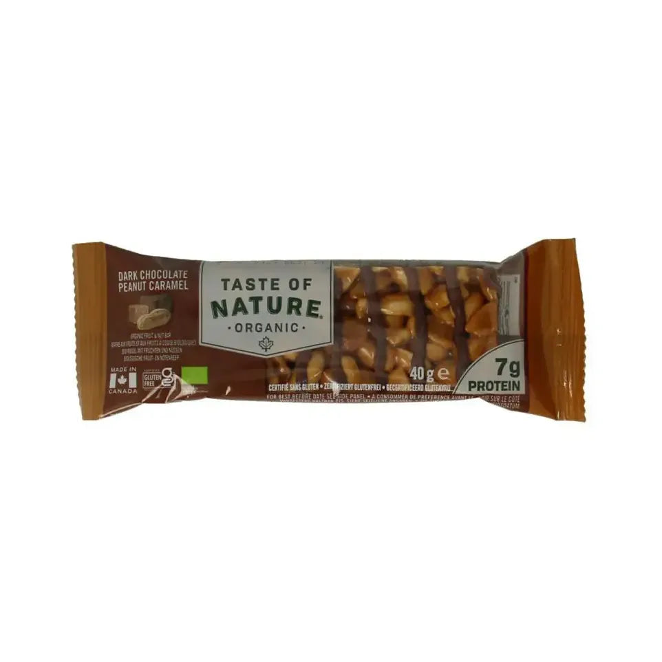 Taste Of Nature Dark chocolate peanut caramel 40 gram