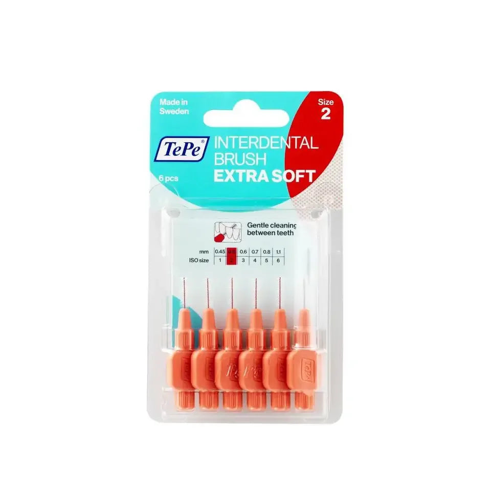 Tepe Interdentale rager extra soft licht rood maat 2 6 stuks