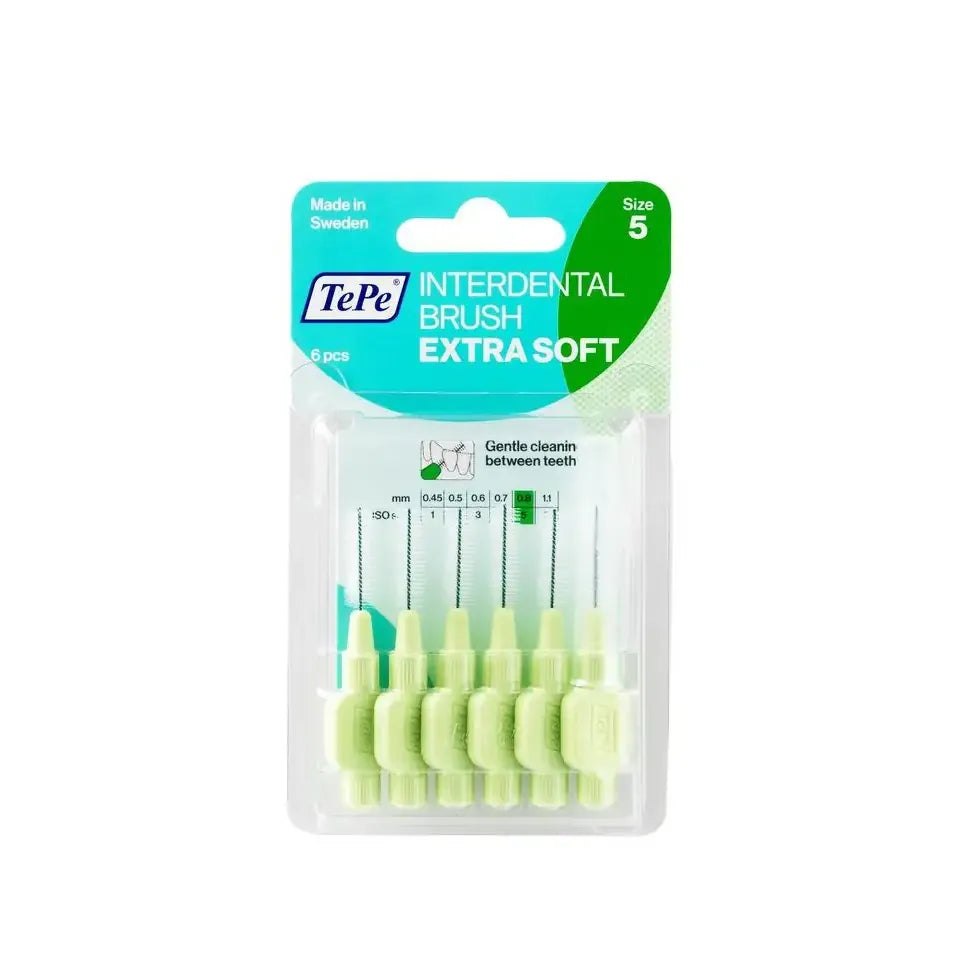 Tepe Interdentale rager extra soft licht groen maat 5 6 stuks