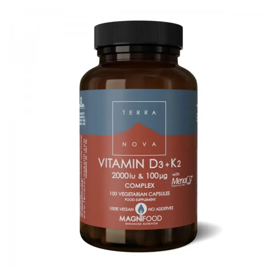 Terranova Vitamine D3 2000IU met K2 100mcg complex 100 vcaps