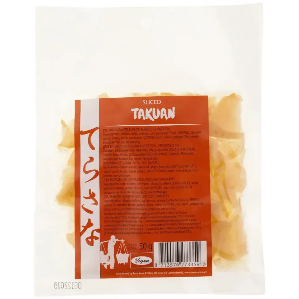 Terrasana Slices Takuan daikonradijs pickled 50 gram