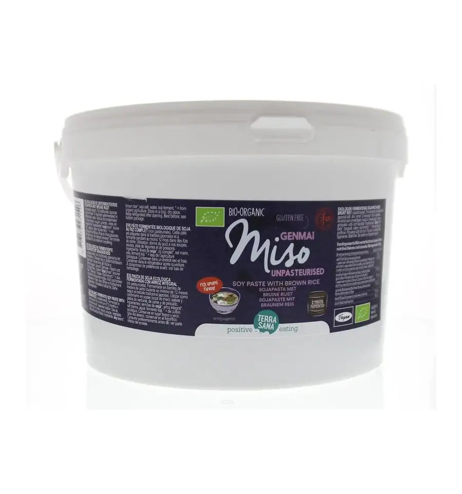 Terrasana Genmai miso ongepasteuriseerd bio 2500 gram