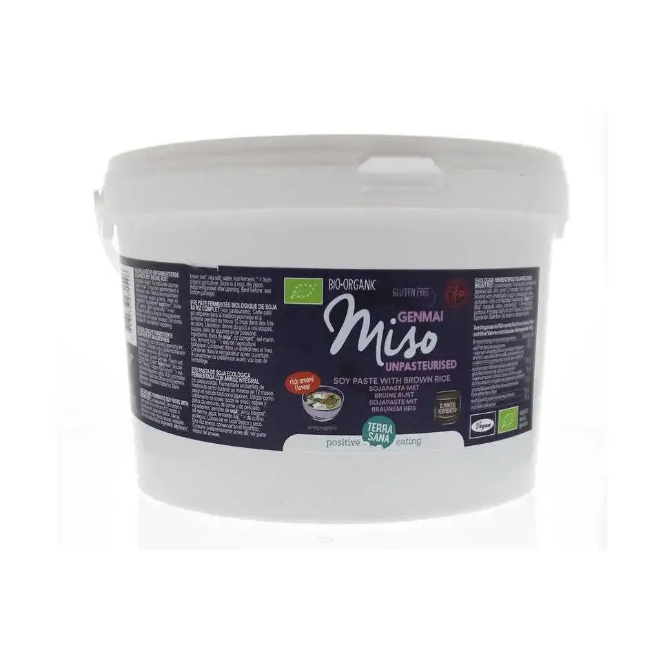 Terrasana Genmai miso ongepasteuriseerd bio 2500 gram