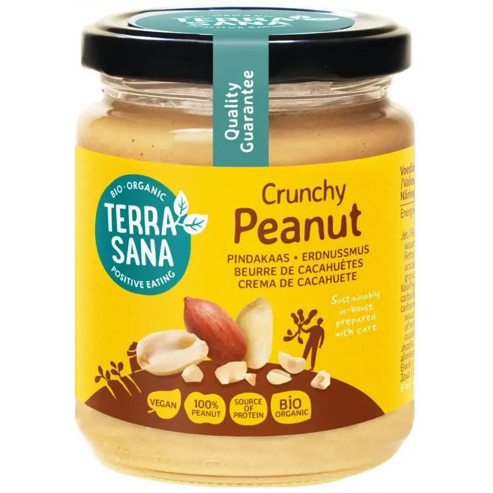 Terrasana Pindakaas crunchy bio 250 gram
