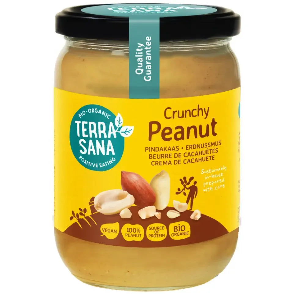 Terrasana Pindakaas crunchy bio 500 gram