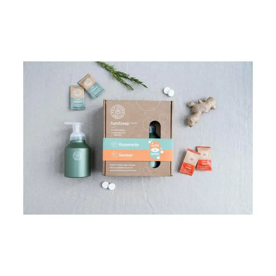 The Green Lab Co handzeep startset rozem&gember