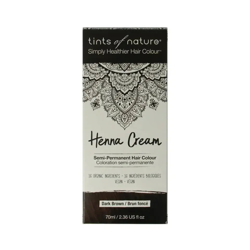 Tints Of Nature Henna cream dark brown semi permanent 70 ml