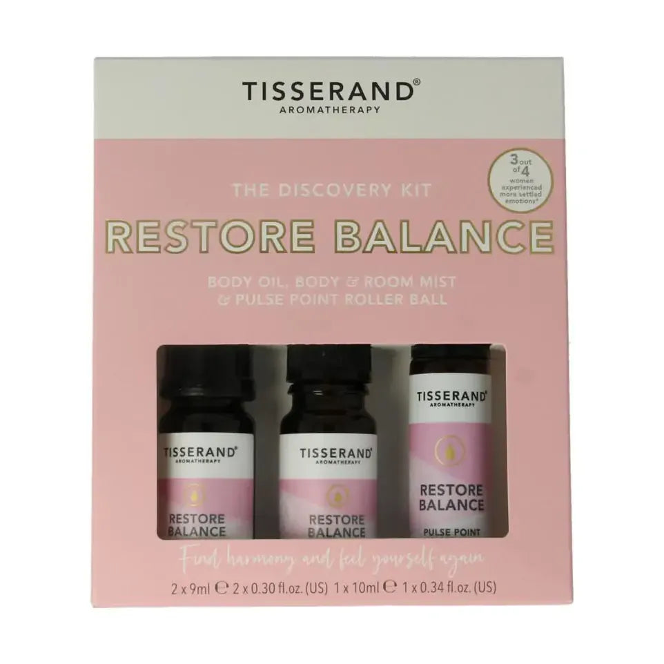 Tisserand Aromatherapy Restore balance discovery kit