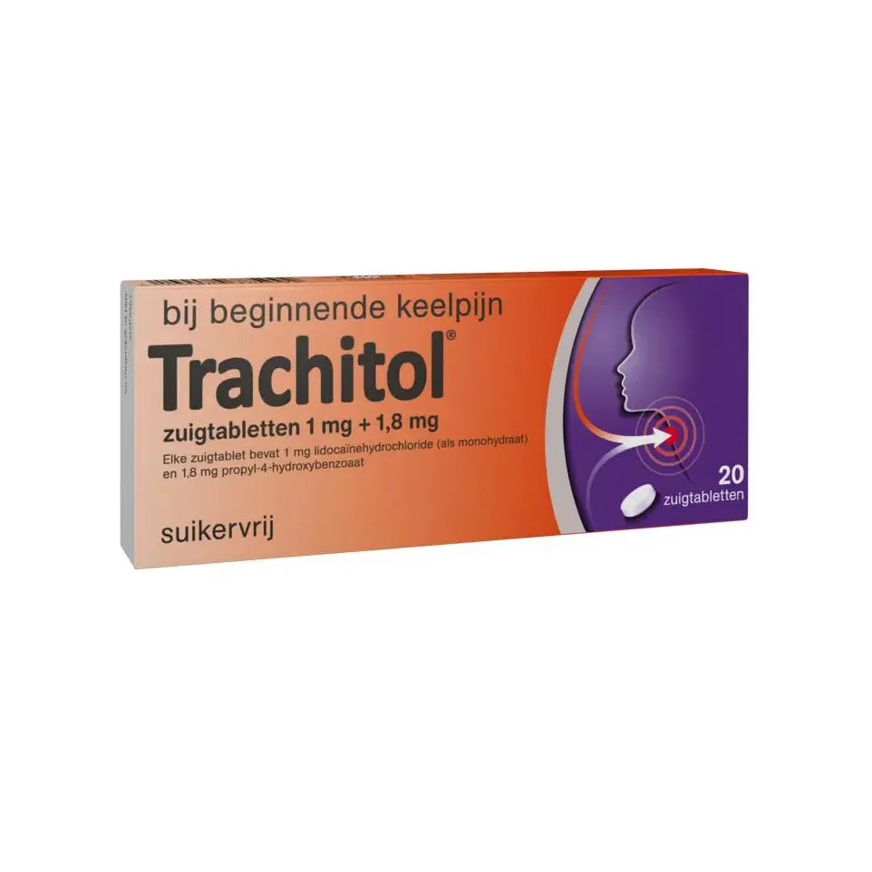 Trachitol suikervrij 20 zuigtabletten