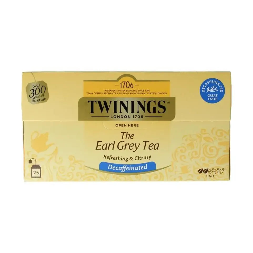 Twinings Earl grey decaf envelop zwart 25 zakjes