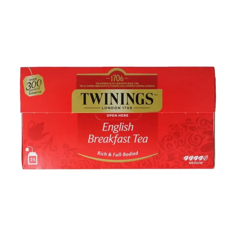 Twinings English breakfast thee envelop zwart 25 zakjes