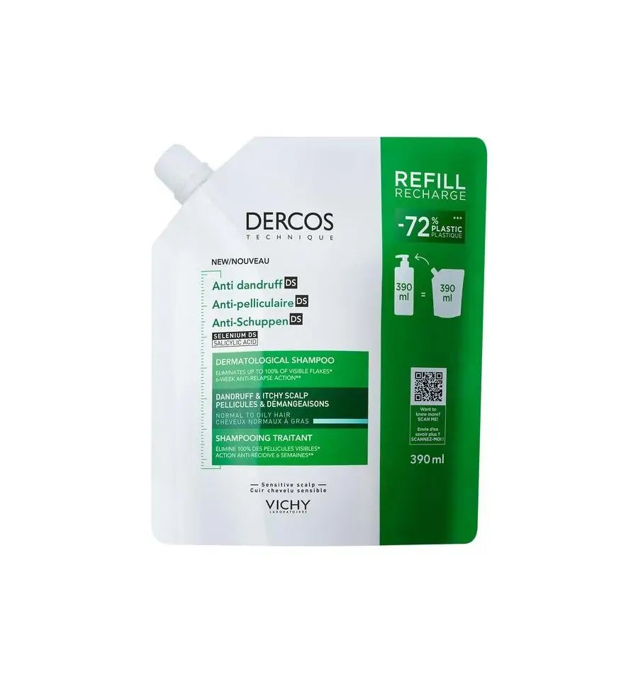 Vichy Dercos anti-roos shampoo normaal/vet haar navul 390 ml