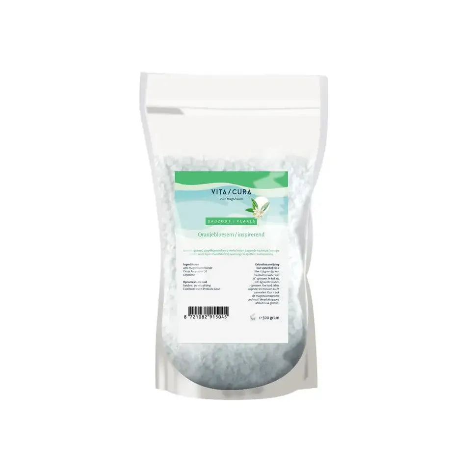 Vitacura Magnesium zout flakes oranjebloesem 500 gram
