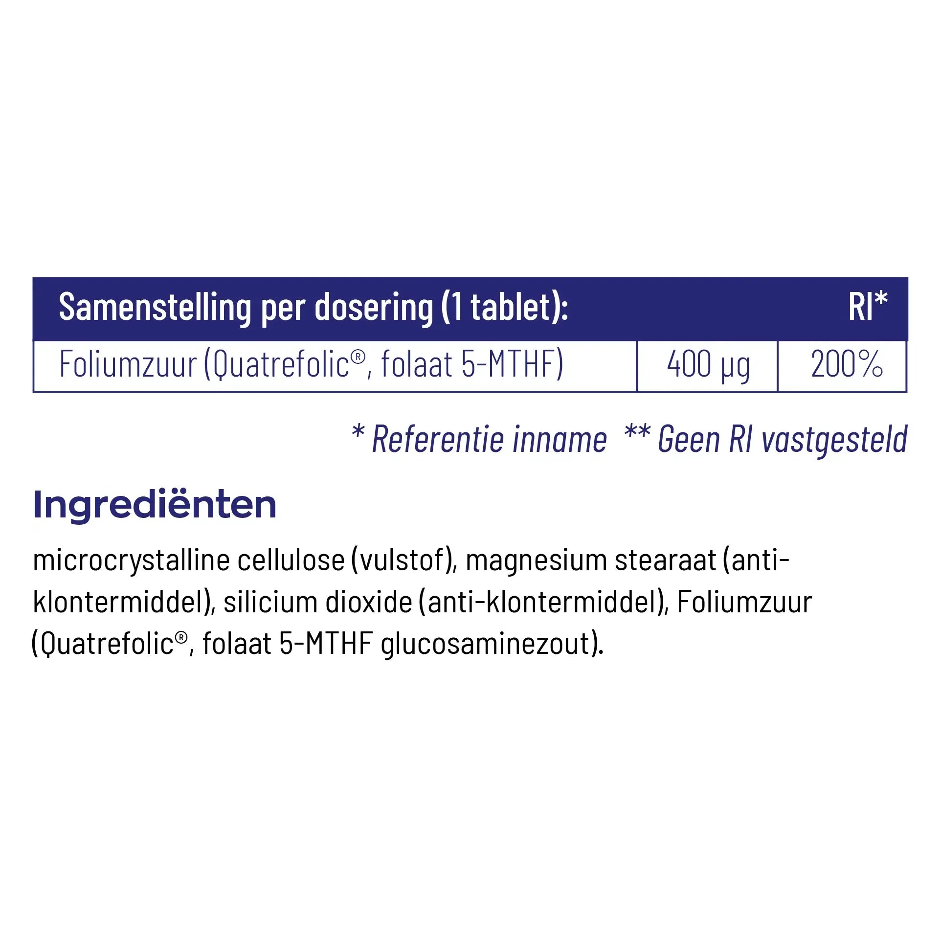 Vitakruid Actief foliumzuur 400 mcg 90 tabletten