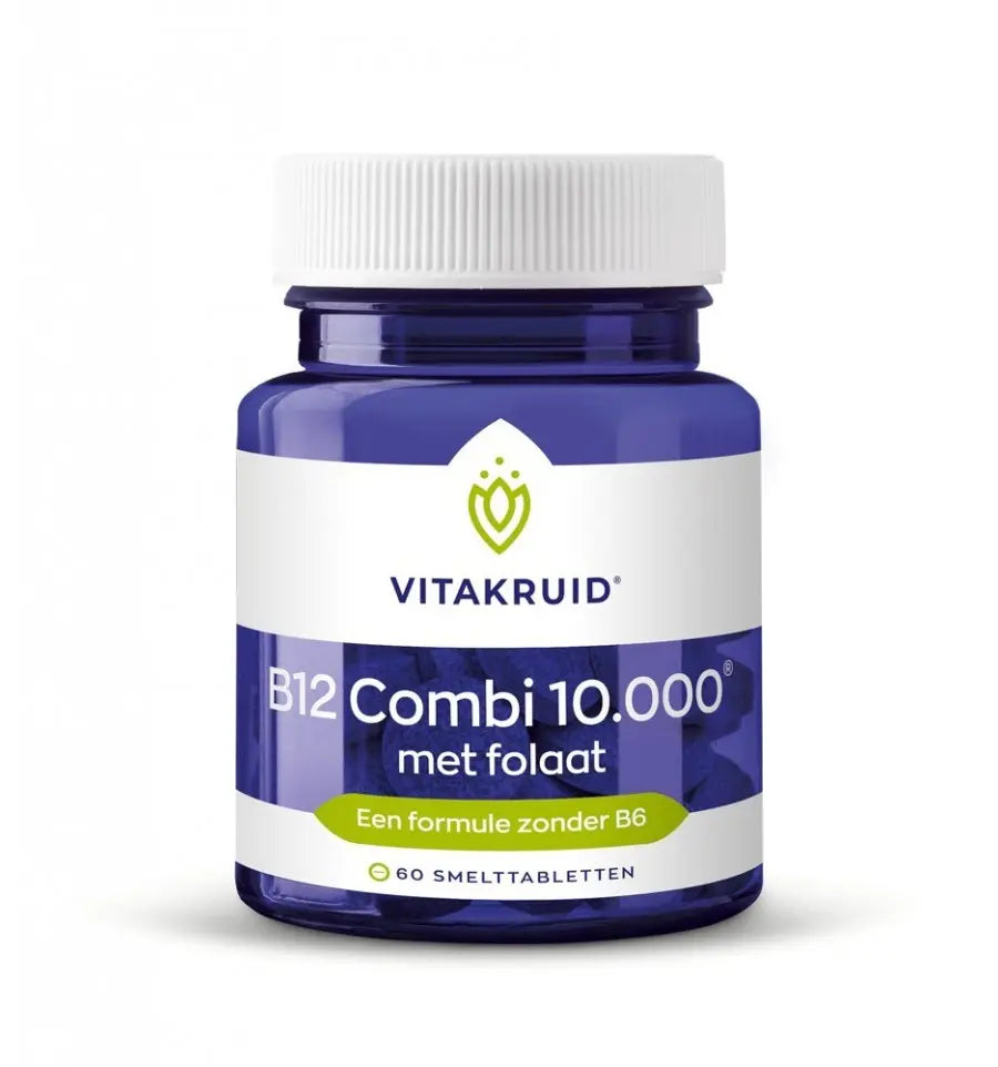 Vitakruid B12 Combi 10.000 met folaat 60 tabletten (afbeelding 1)