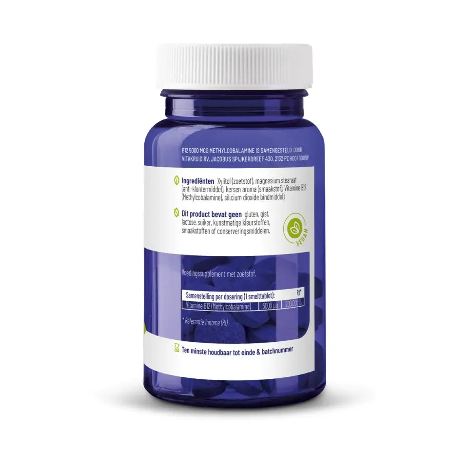 Vitakruid B12 5000 mcg methylcobalamine 60 tabletten