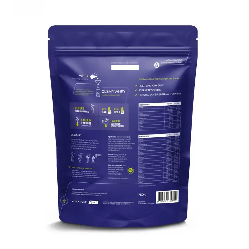 Vitakruid Clear Whey Isolate Pink Lemonade 750 gram