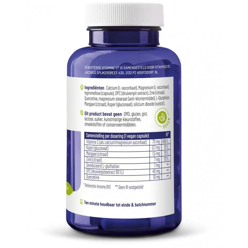 Vitakruid Gebufferde Vitamine C 90 vcaps (afbeelding 3)