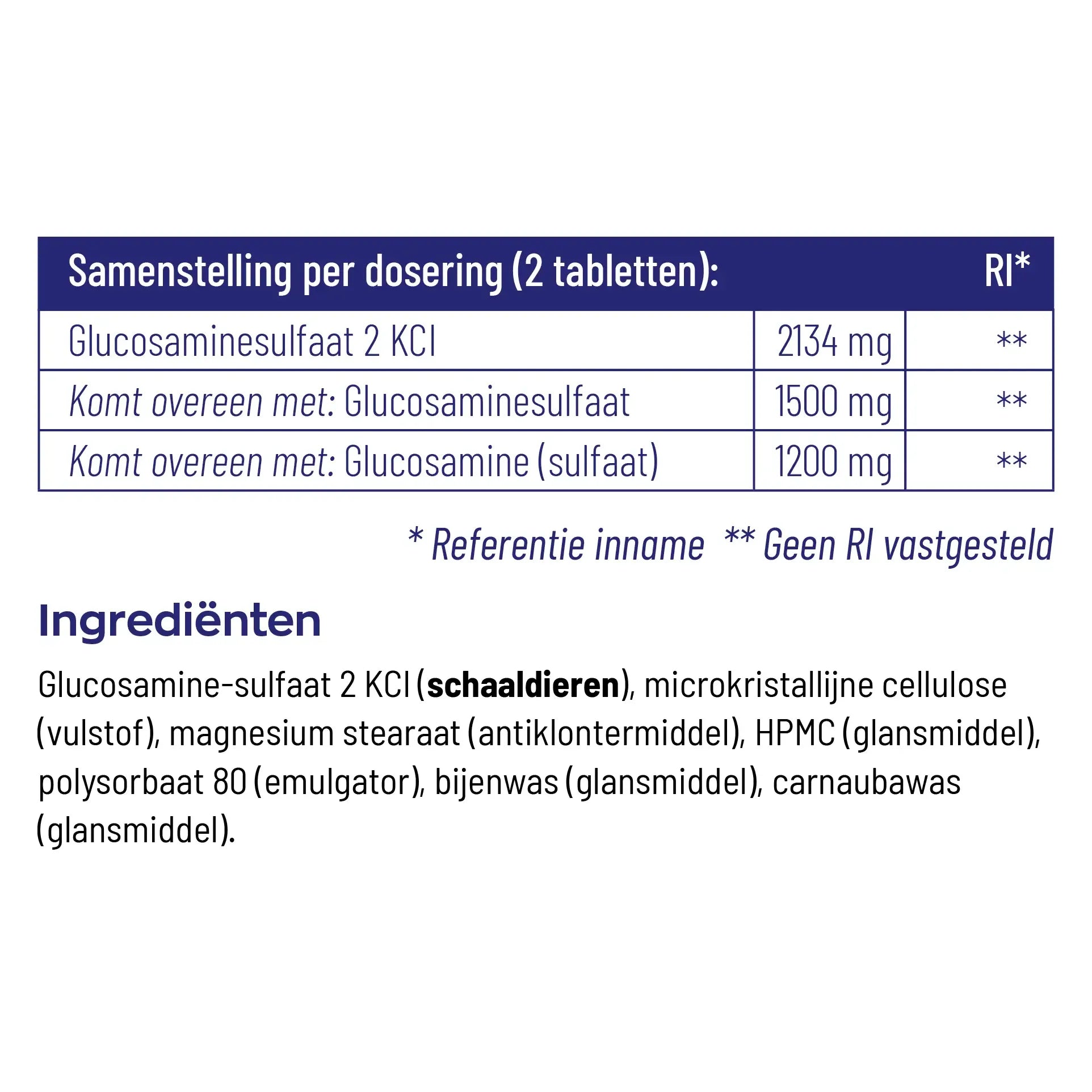 Vitakruid Glucosamine 1200 120 tabletten