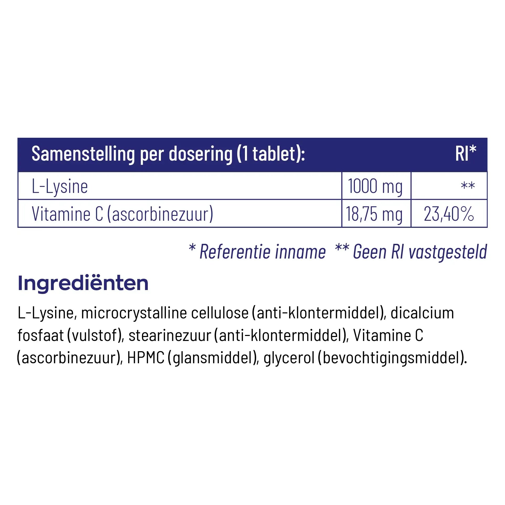 Vitakruid L-Lysine 90 tabletten