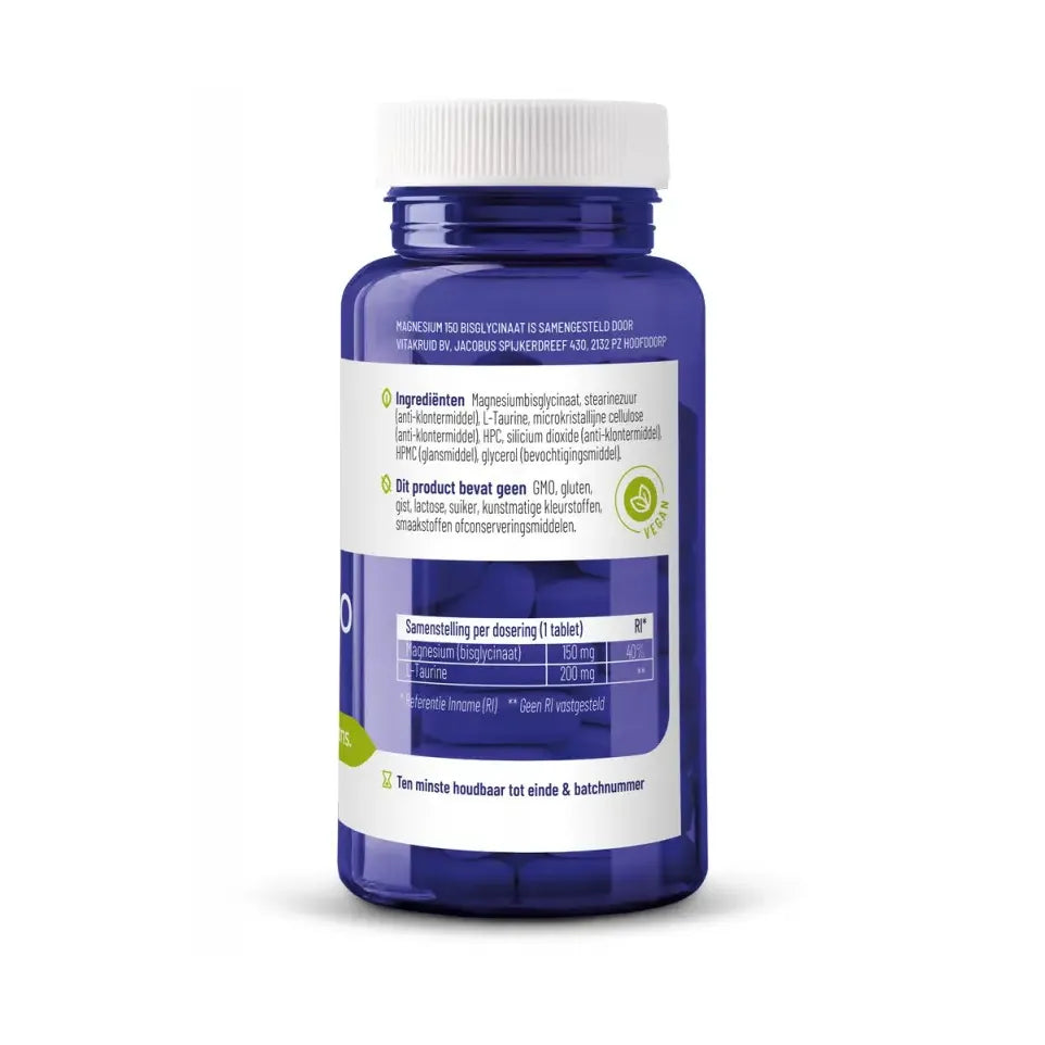 Vitakruid Magnesium 150 bisglycinaat 90 tabletten (afbeelding 3)
