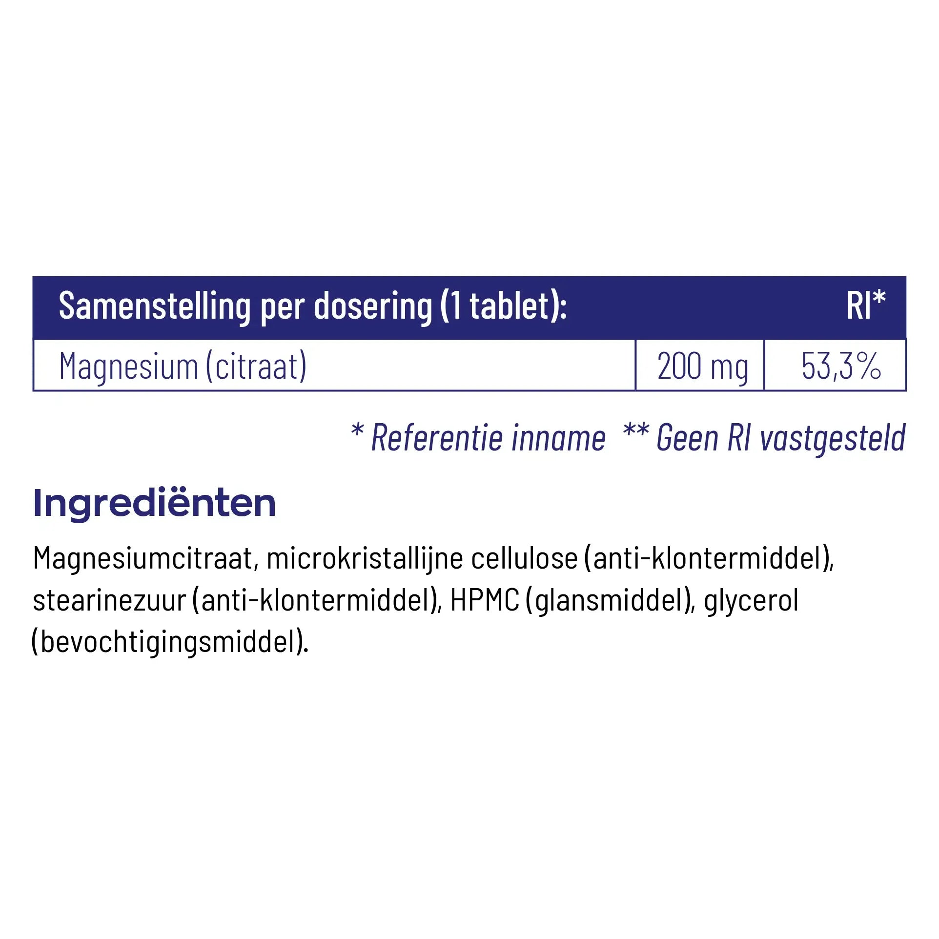Vitakruid Magnesium 200 citraat 100 tabletten