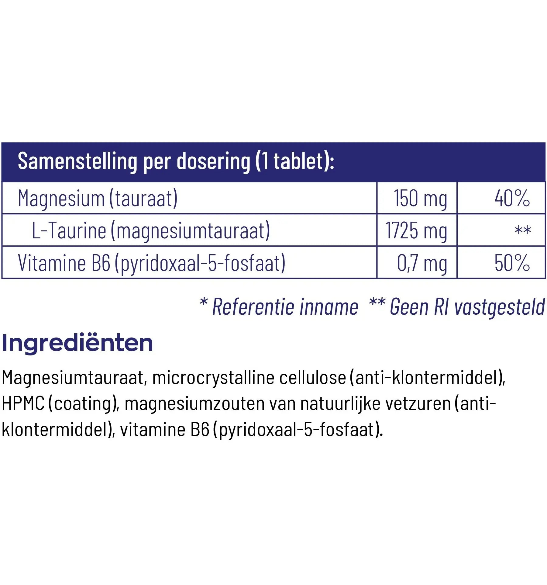 Vitakruid Magnesium tauraat 90 vcaps (afbeelding 5)