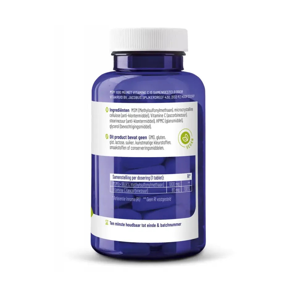 Vitakruid MSM met Vitamine C 120 tabletten