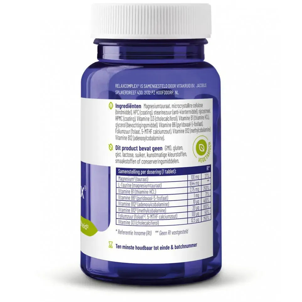 Vitakruid Relaxcomplex 30 tabletten (afbeelding 3)