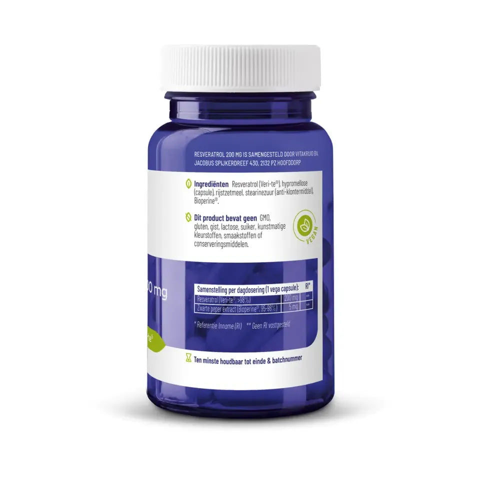 Vitakruid Resveratrol 200 mg met bioperine 60 vcaps
