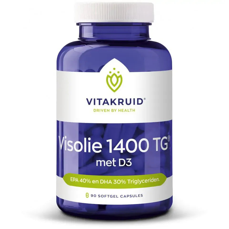 Vitakruid Visolie 1400 TG met D3 90 softgels