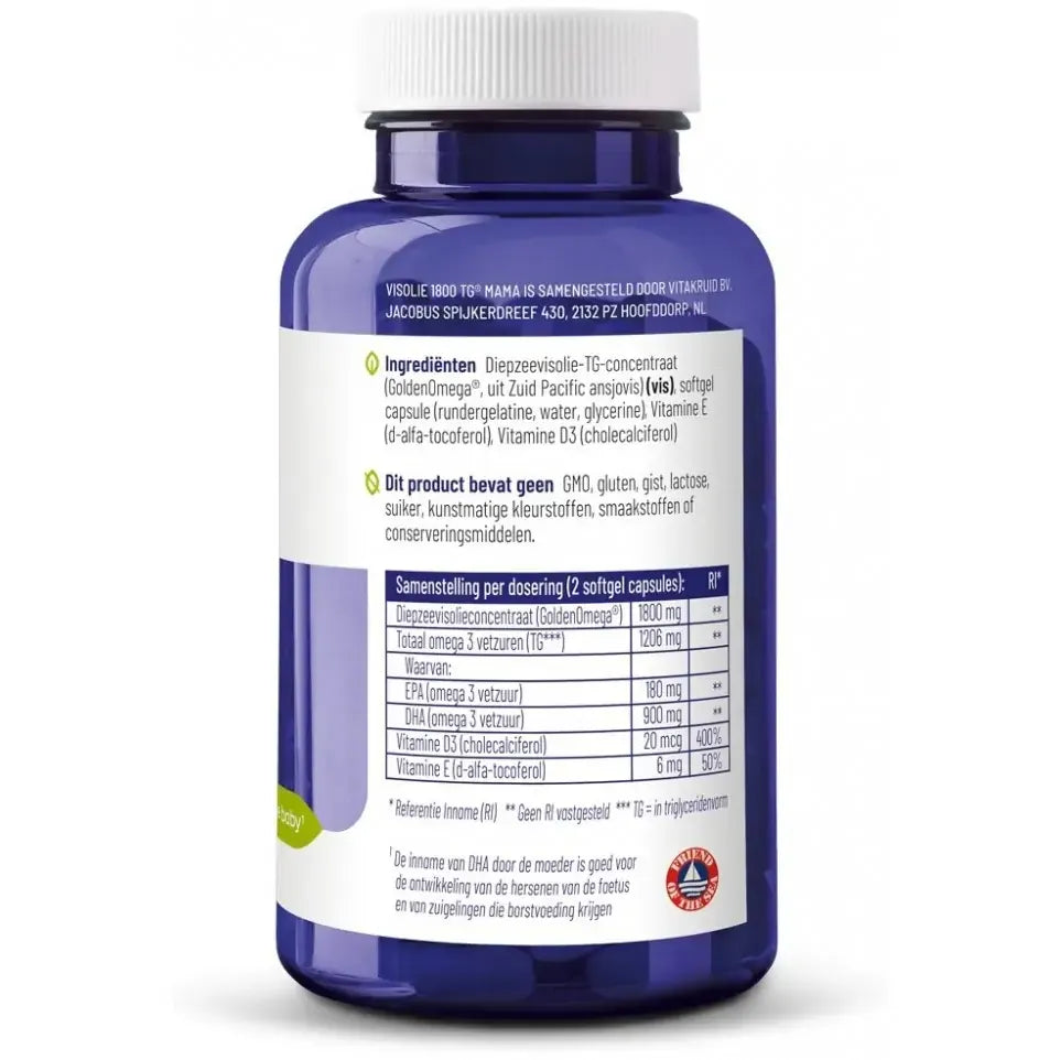 Vitakruid Visolie 1800TG met D3 90 softgels
