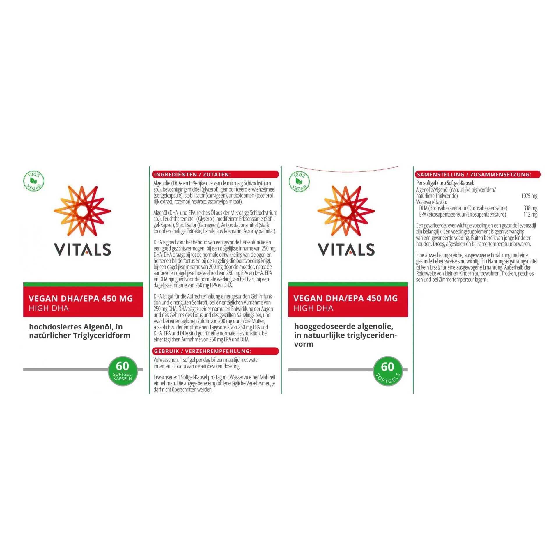 Vitals DHA/EPA 450 mg 60 softgels