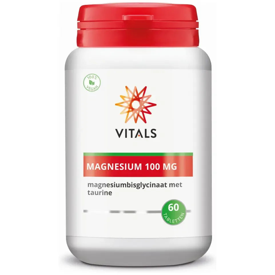 Vitals Magnesiumbisglycinaat 100 mg 60 tabletten (afbeelding 1)