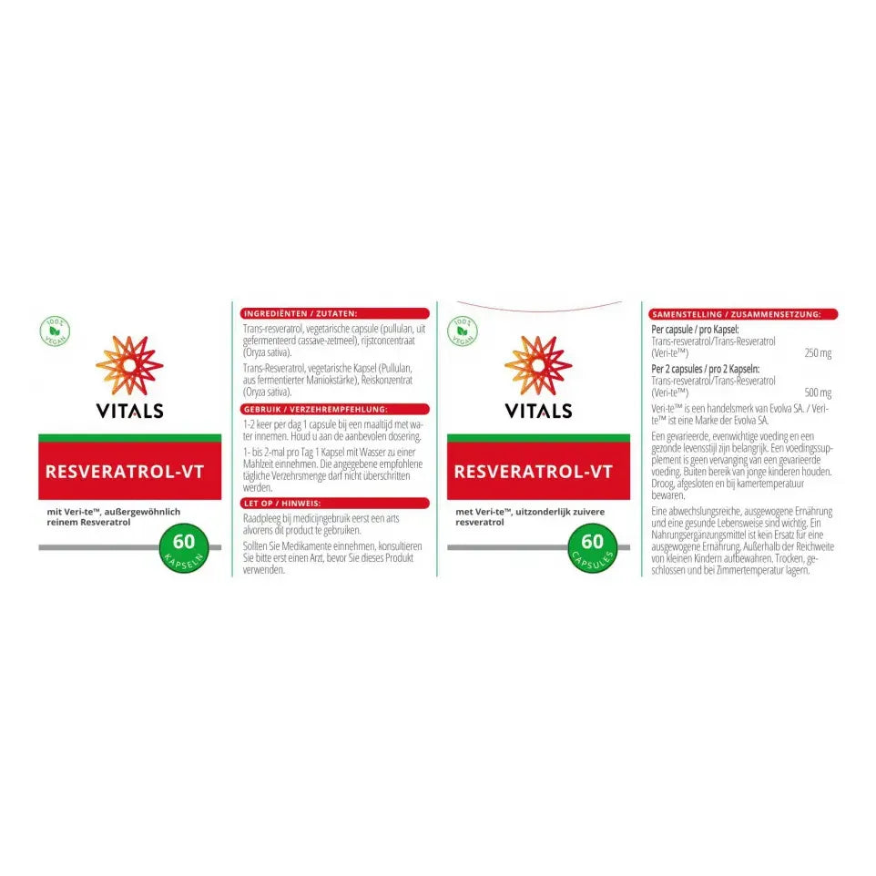 Vitals Resveratrol-VT 60 capsules
