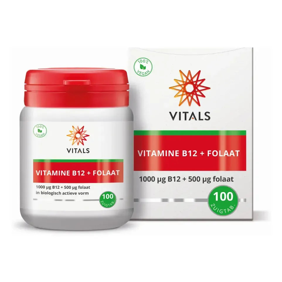 Vitals Vitamine B12 + Folaat 100 tabletten