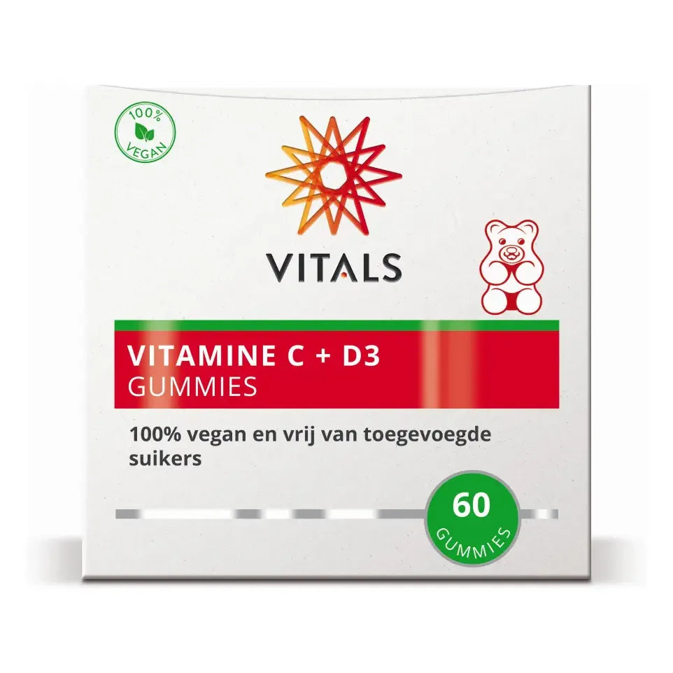 Vitals Vitamine C + D3 60 gummies (afbeelding 3)