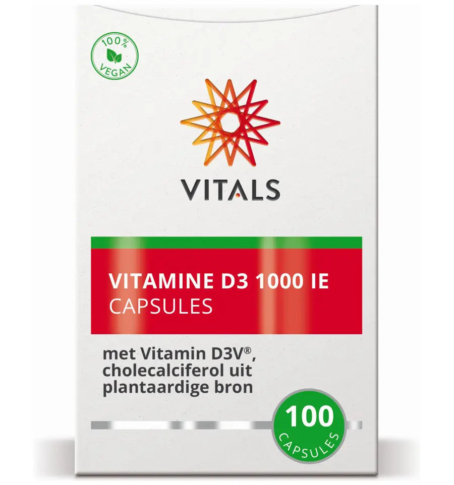 Vitals Vitamine D3 25 mcg 100 capsules (afbeelding 3)