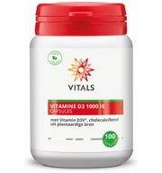 Vitals Vitamine D3 25 mcg 100 capsules (afbeelding 1)