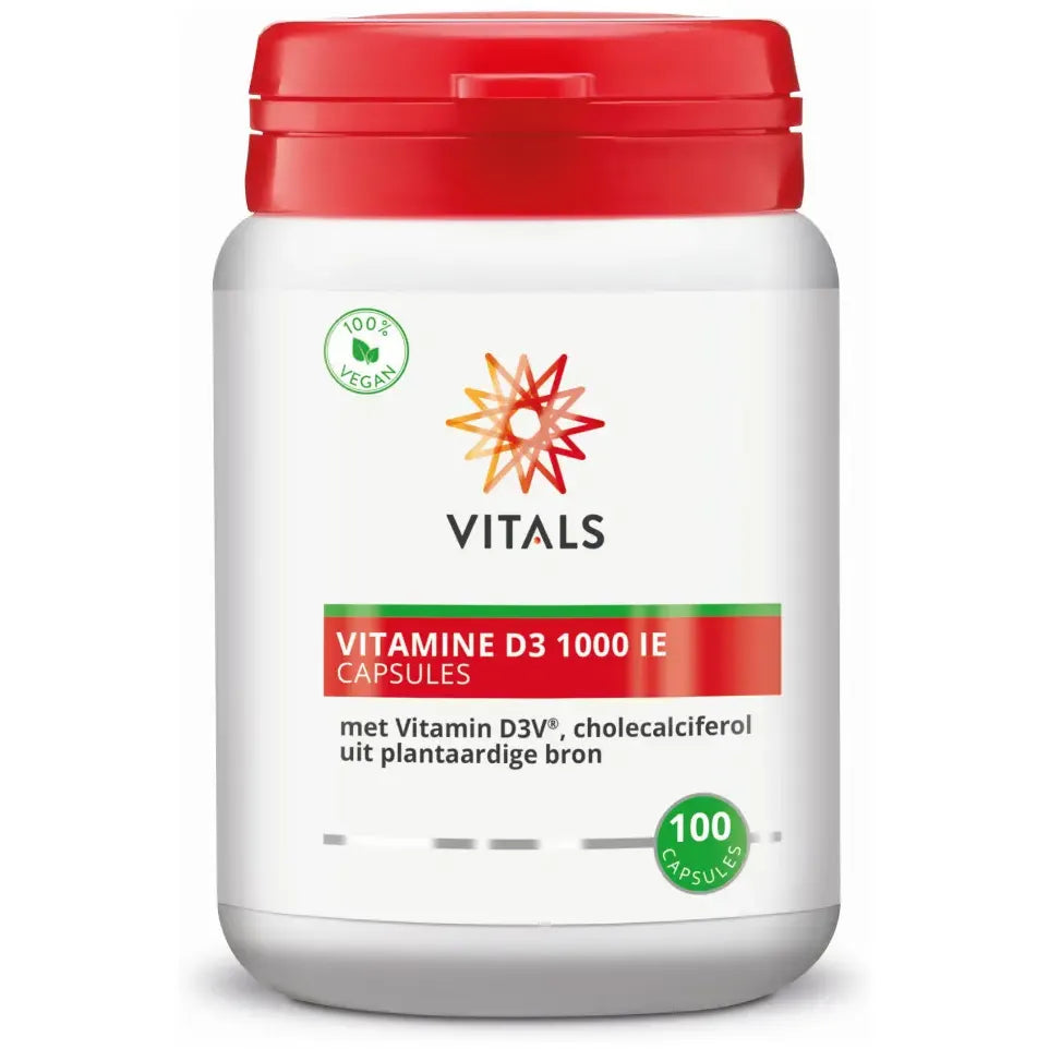 Vitals Vitamine D3 25 mcg 100 capsules (afbeelding 1)