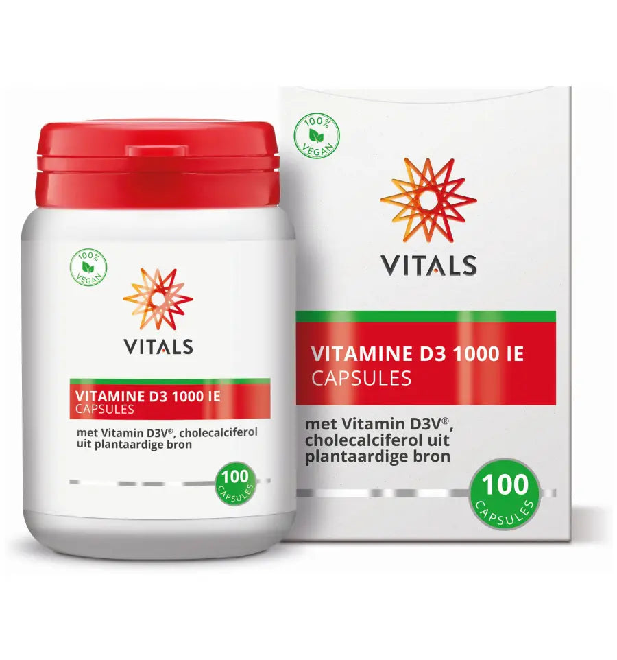 Vitals Vitamine D3 25 mcg 100 capsules (afbeelding 2)