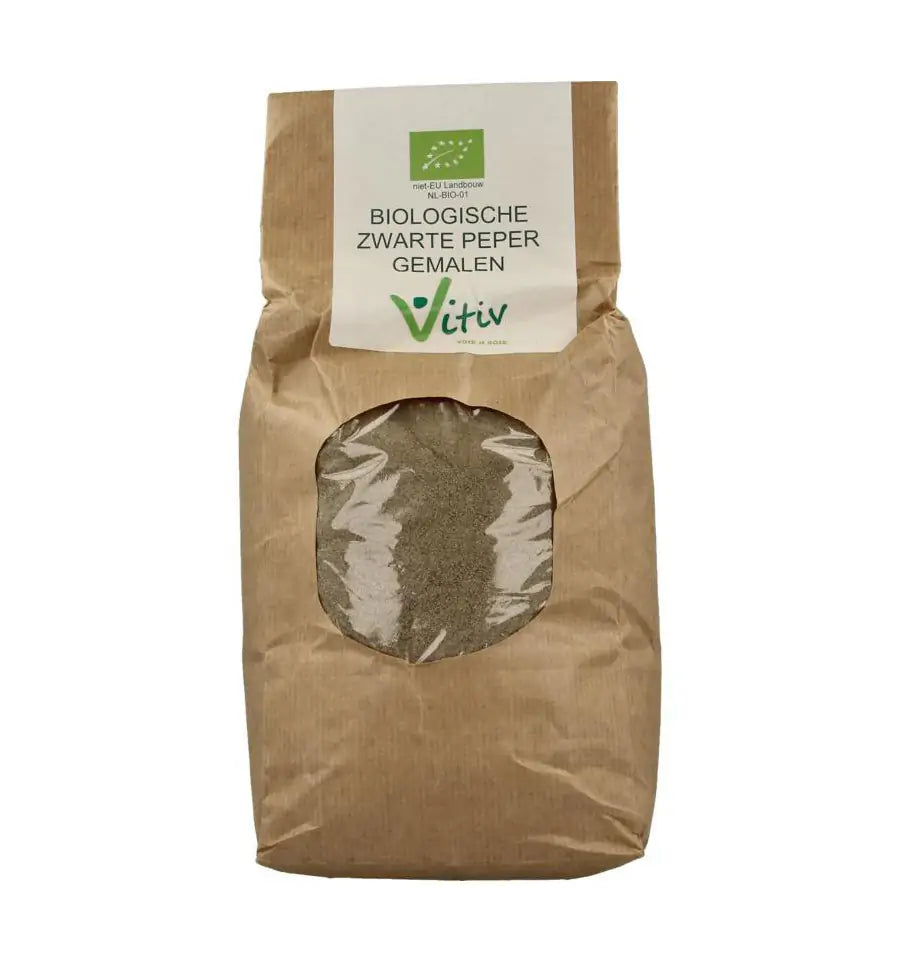 Vitiv Peper gemalen zwart biologisch 1 kg